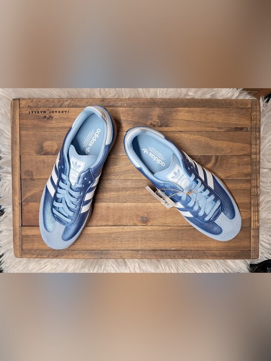 adidas Shoes - Title: Adidas Samba OG Metallic Clear Sky Light Blue White Gum Sneakers - NWT